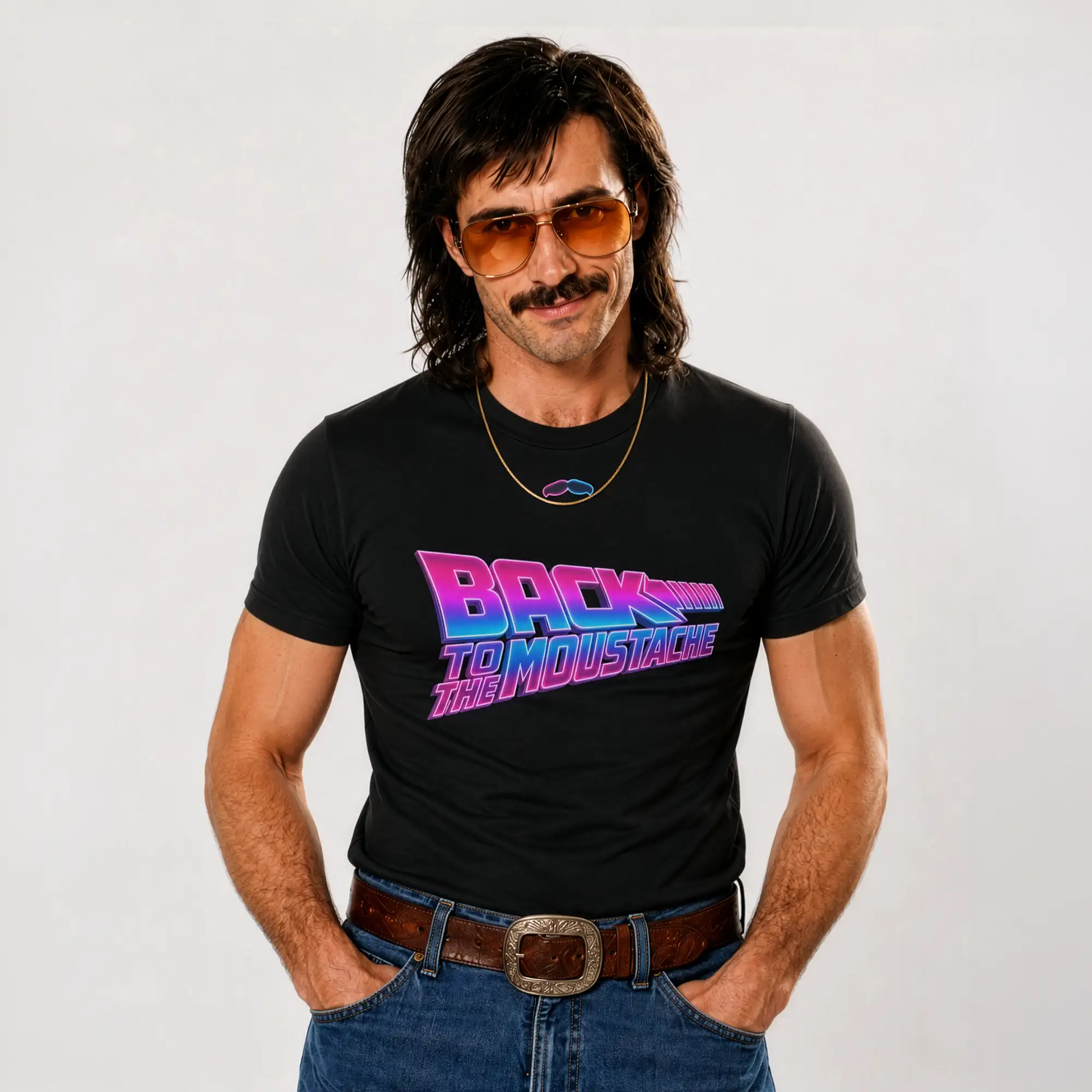 T-shirt Back To The Moustache